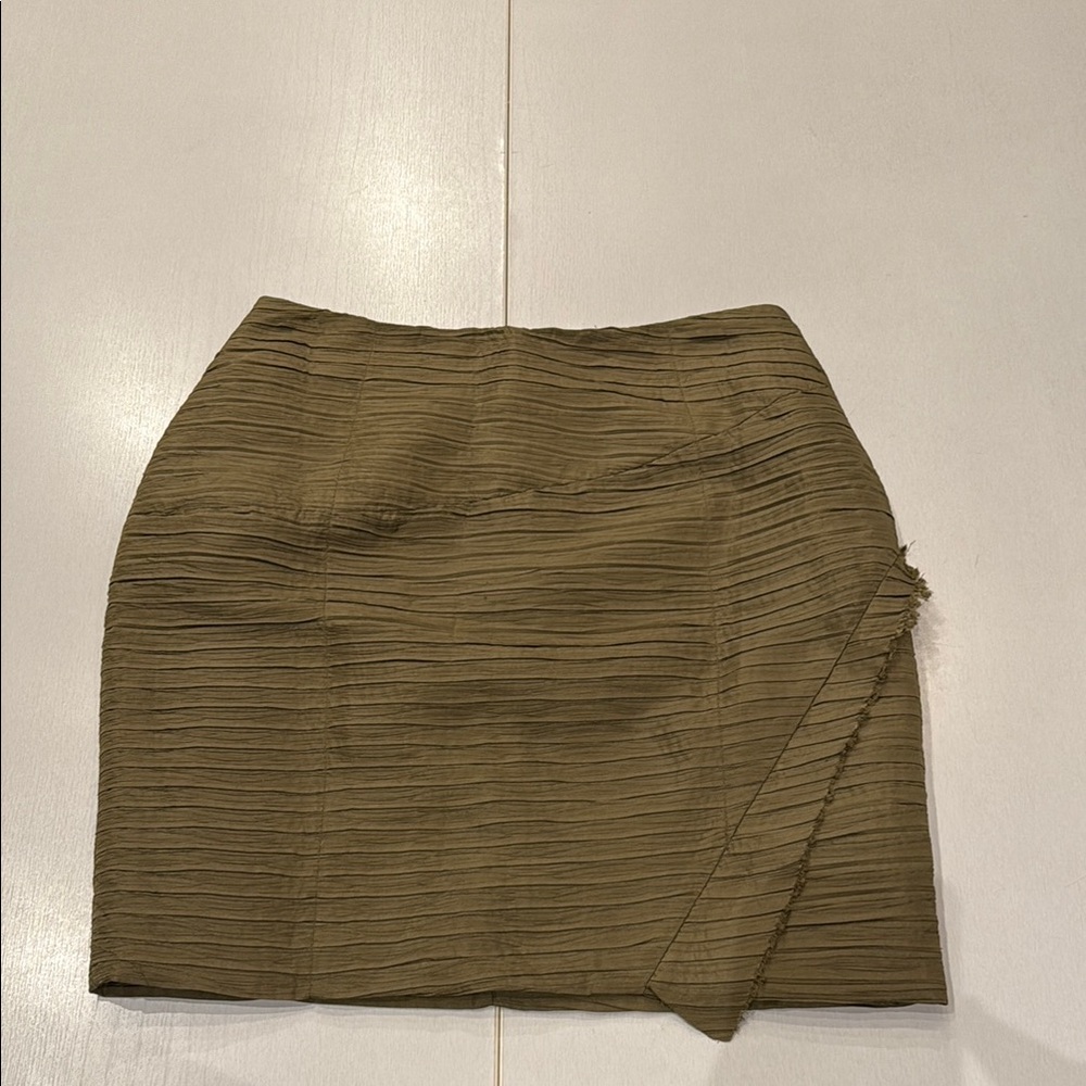 Olive Textured Women's Skirt